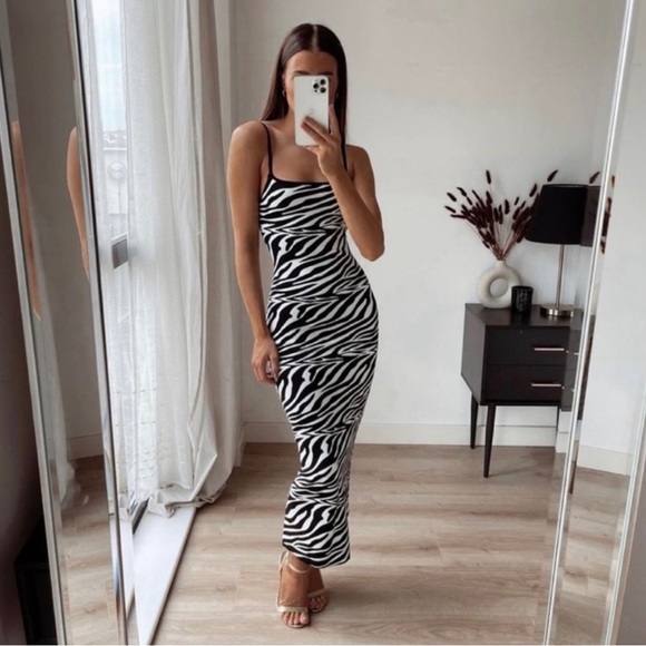 Zebra Knit Dress main image 1